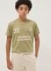 Green pure cotton set with T-shirt and shorts_2