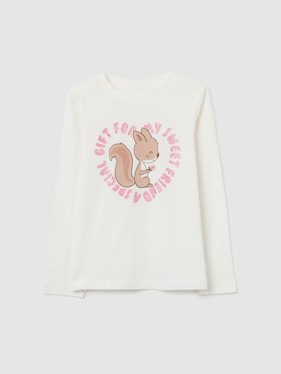 Girls' Long Sleeve White T-Shirt_0