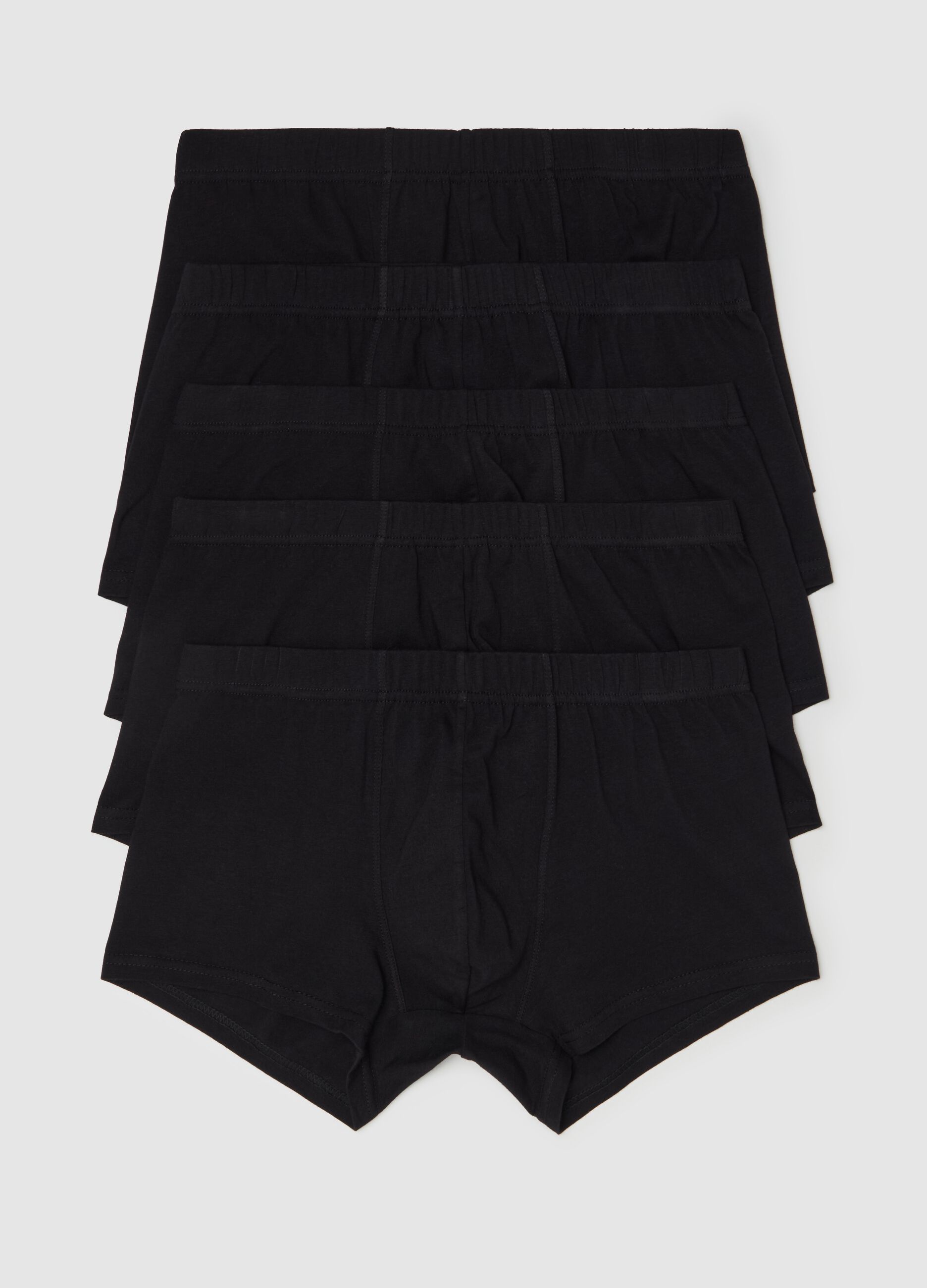 Five-pack boxers in organic cotton