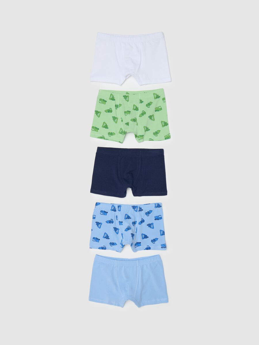 Five-pack stretch boxer shorts with machinery print_0