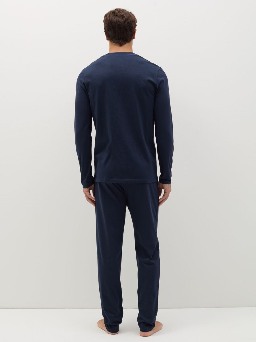 Cotton pyjamas with contrasting piping_2
