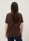 Brown pure cotton T-shirt with print, regular fit_3