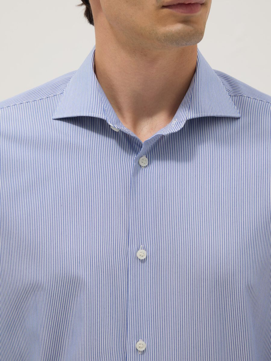 Multicolor striped lyocell blend shirt regular fit_2