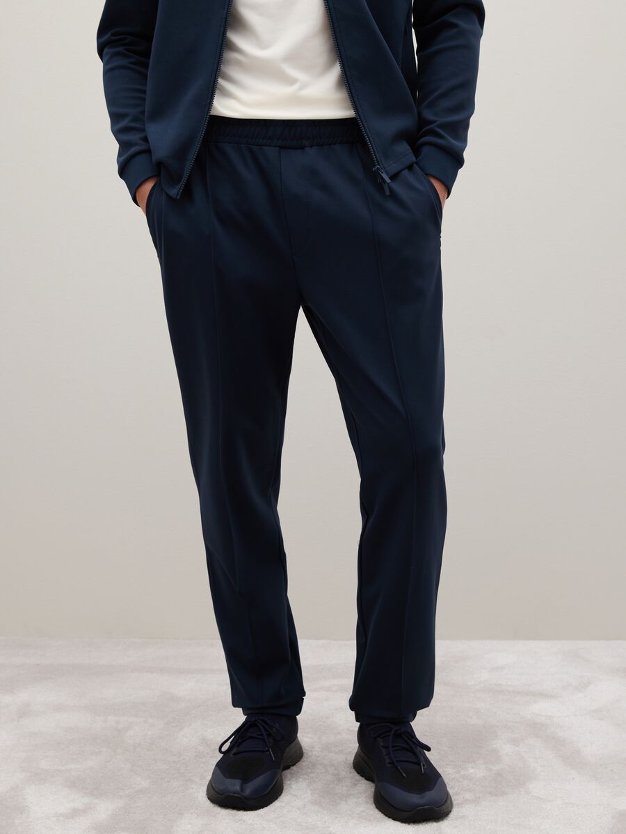 Regular Fit Blue Trousers_1