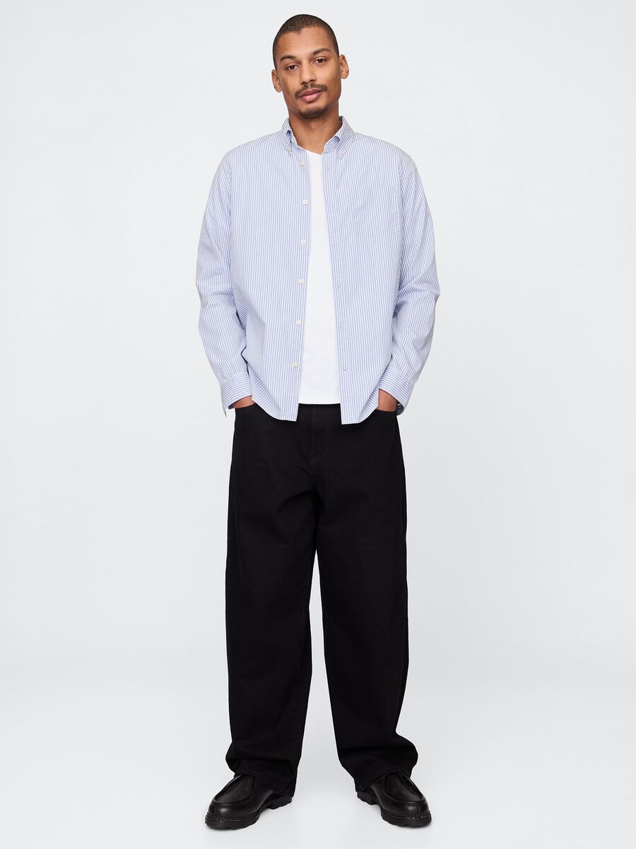 Blue Striped Cotton Shirt_1