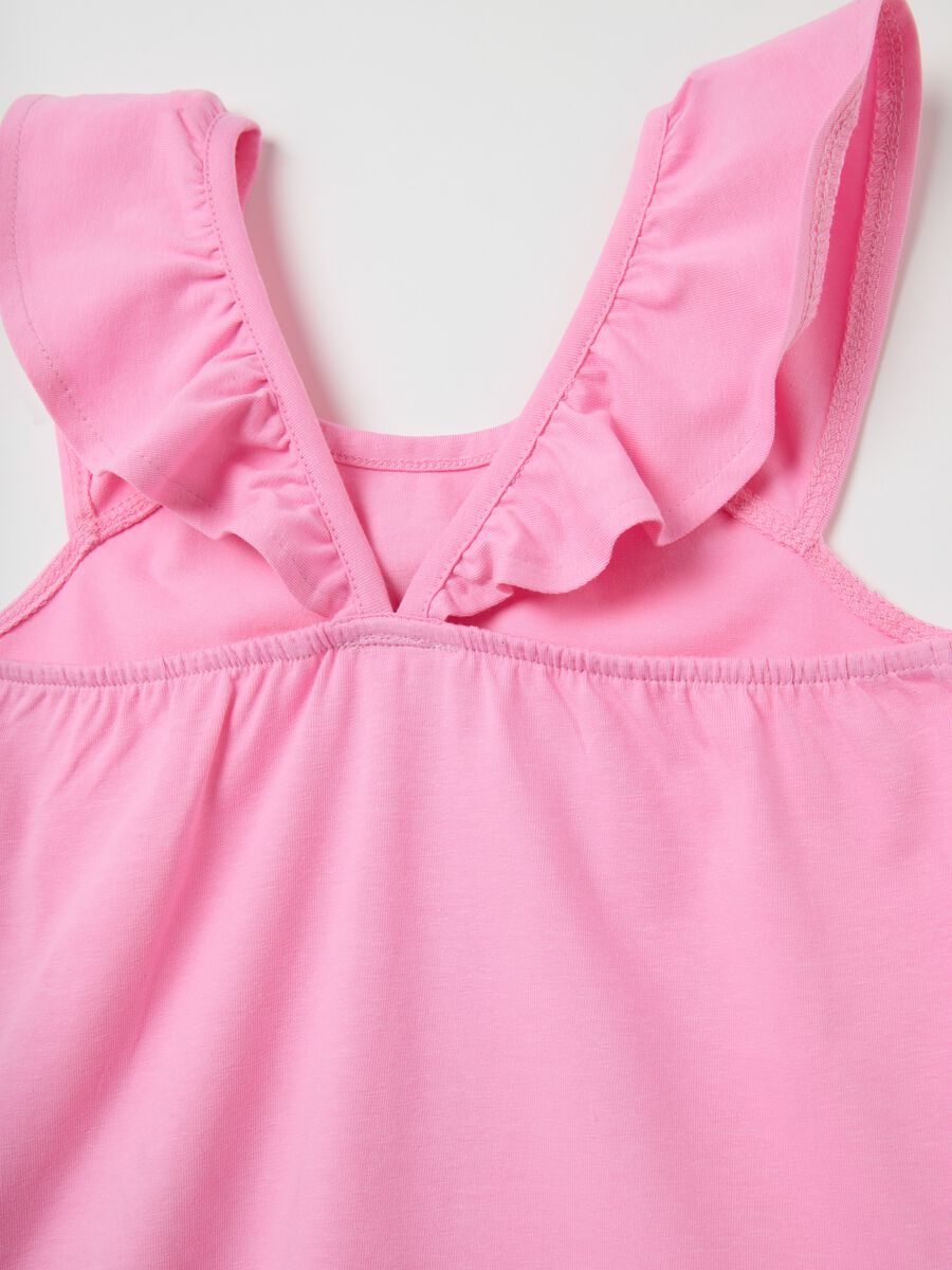 Girls' stretch cotton pink top with regular fit_2