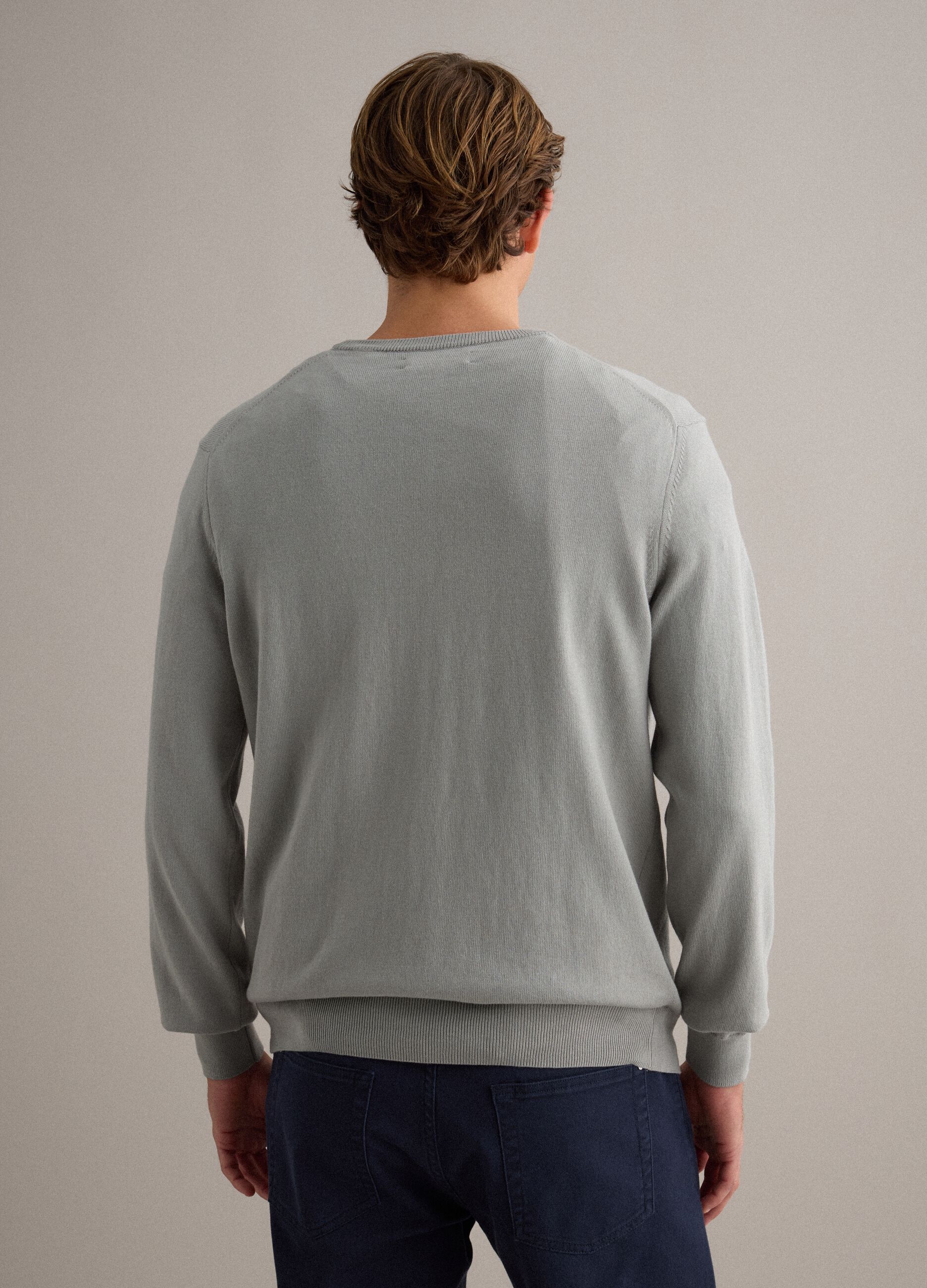 Grey pure cotton jumper regular fit