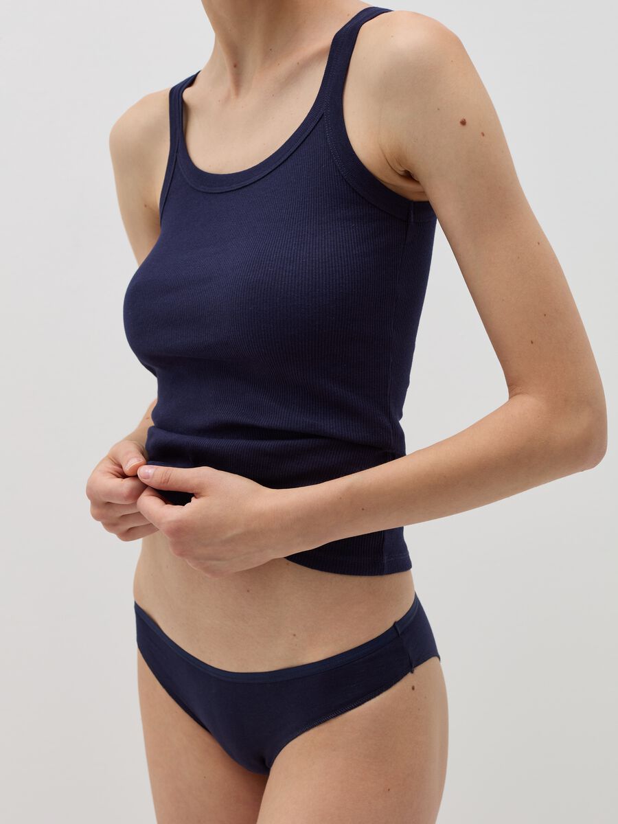 Ribbed vest in organic cotton_1