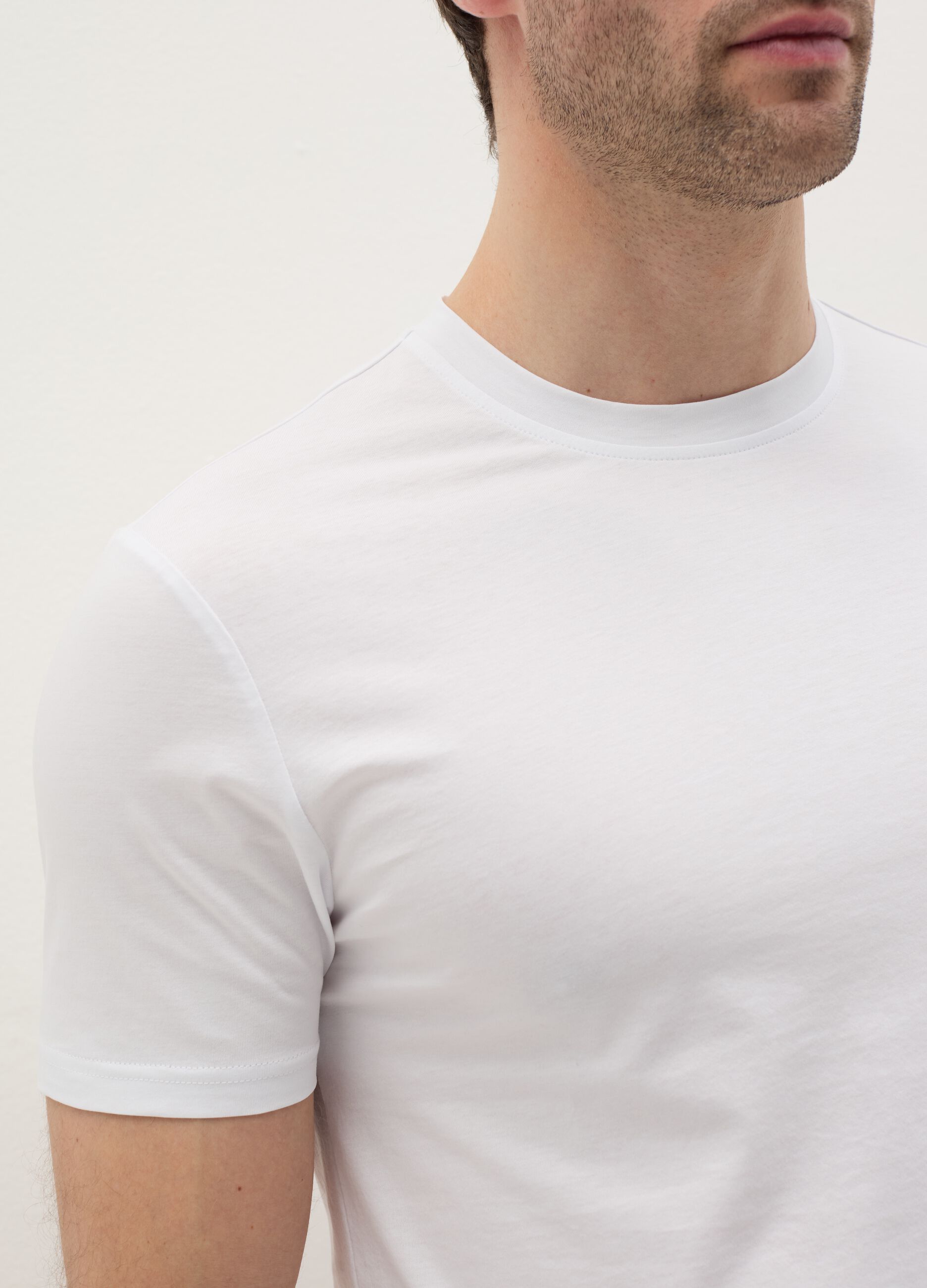 Undershirt in mercerised cotton
