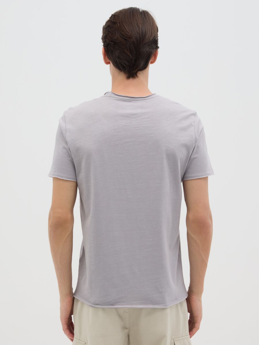 Men's grey regular fit T-shirt in pure cotton_3