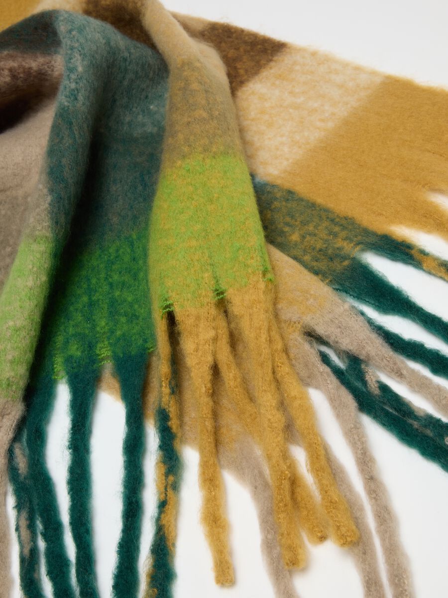 Multicolour scarf in mixed fabric_3