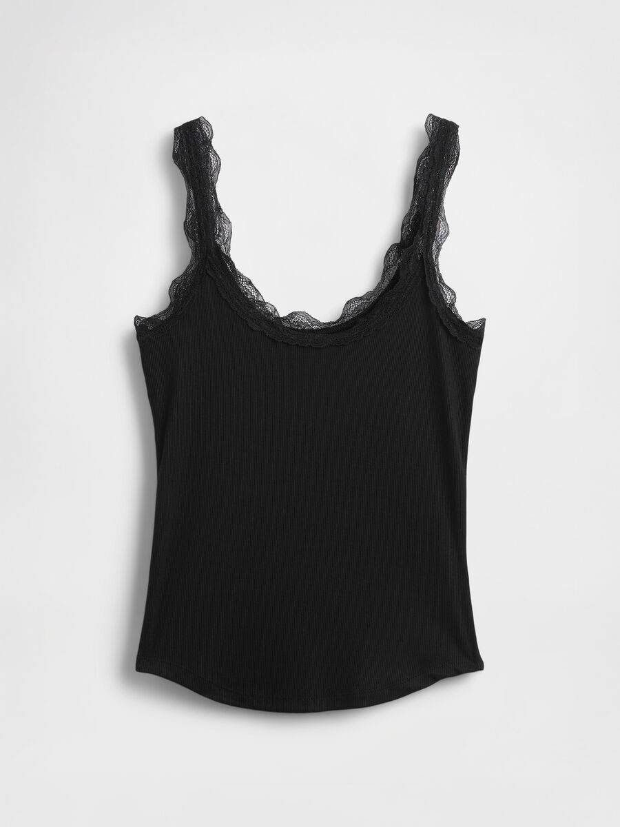 Black pyjamas with lace details_5