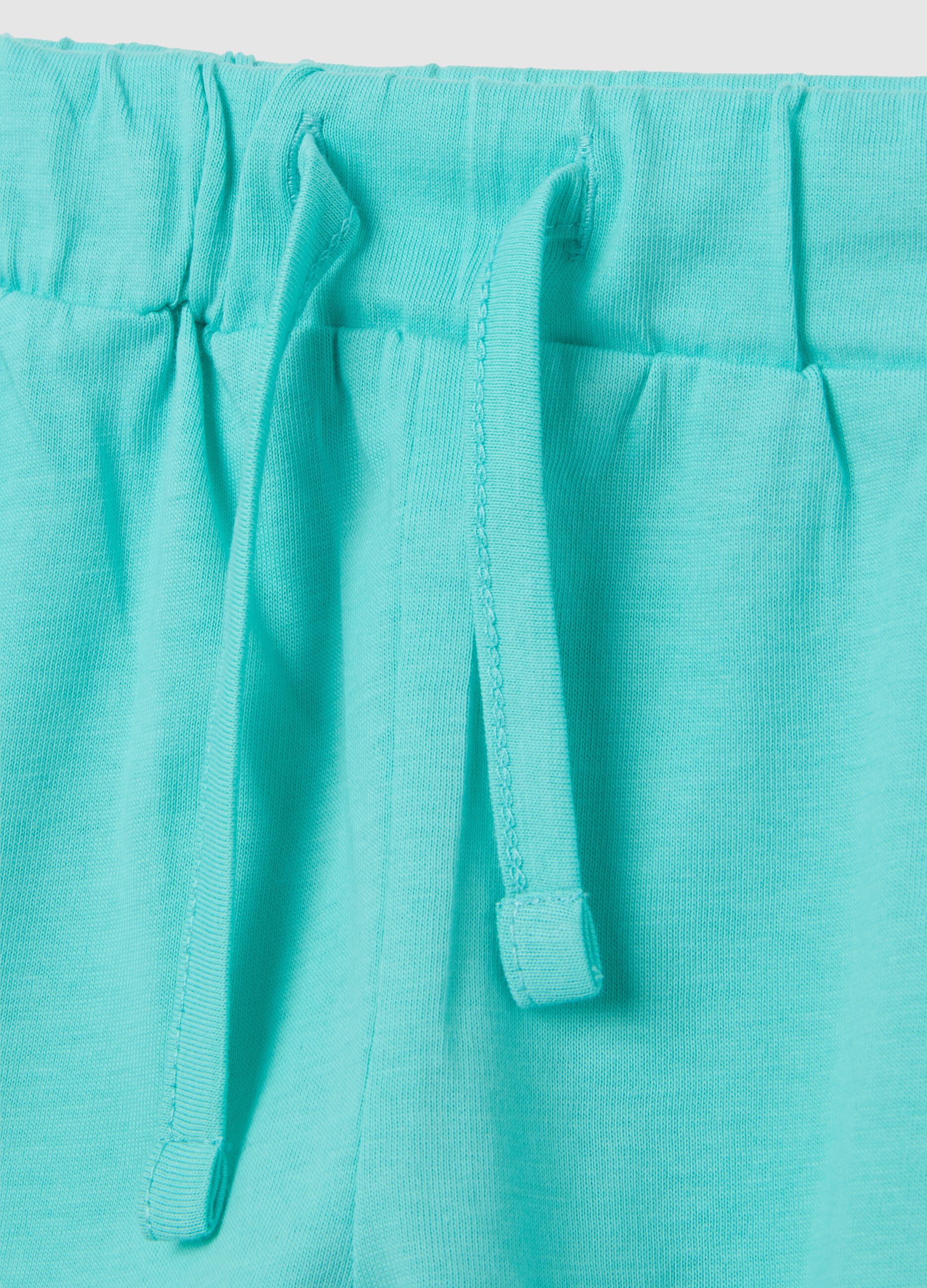Pantaloncini da bambina in puro cotone multicolor regular fit