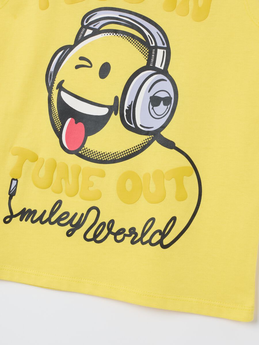 Yellow regular fit child’s T-shirt in pure cotton_2