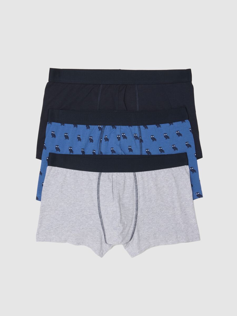 Tripack multicolour regular fit stretch cotton boxers_0