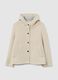 Beige ribbed fabric jacket with hood_4