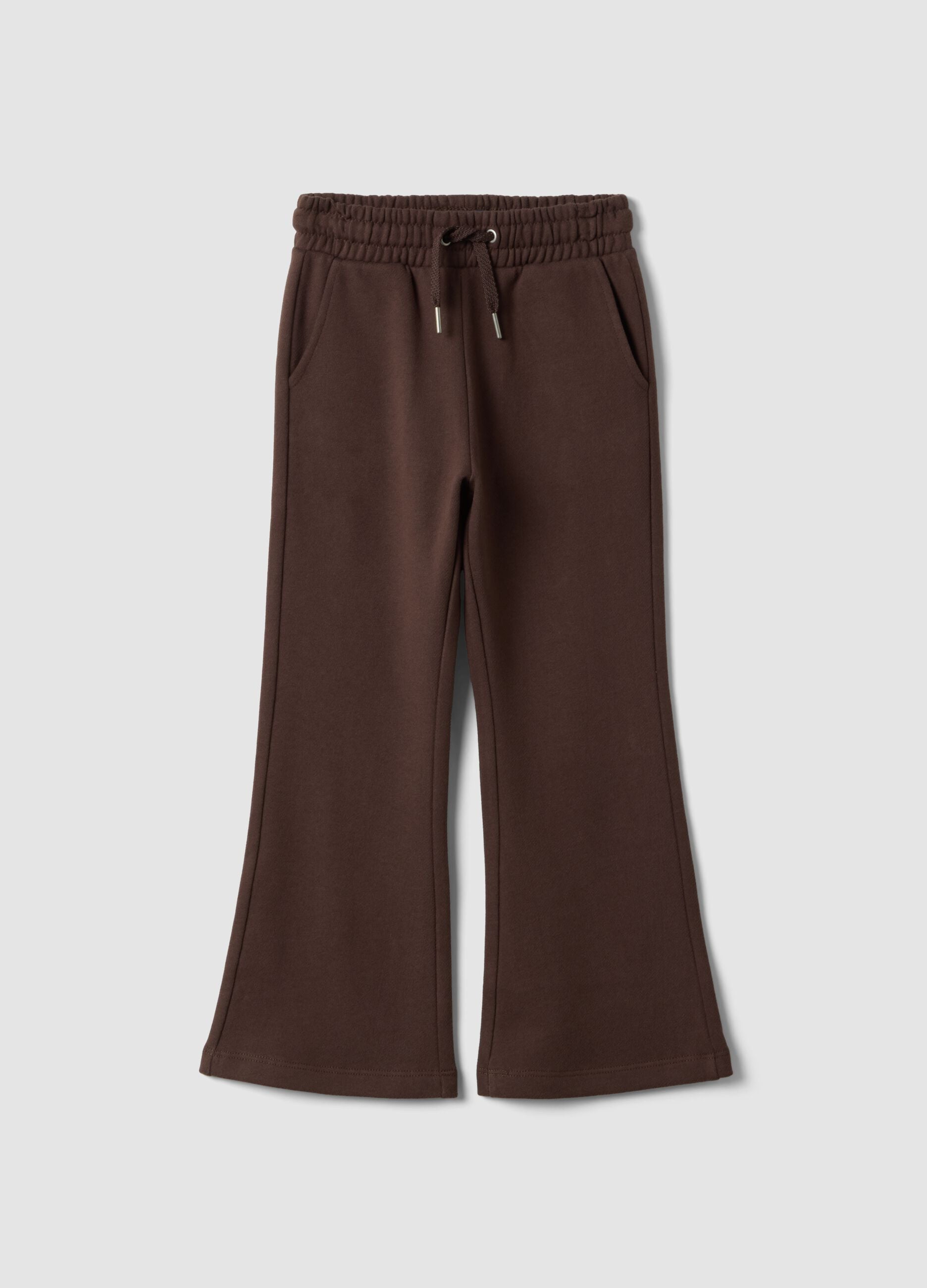 Brown trousers in pure organic cotton