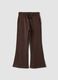 Brown trousers in pure organic cotton_0