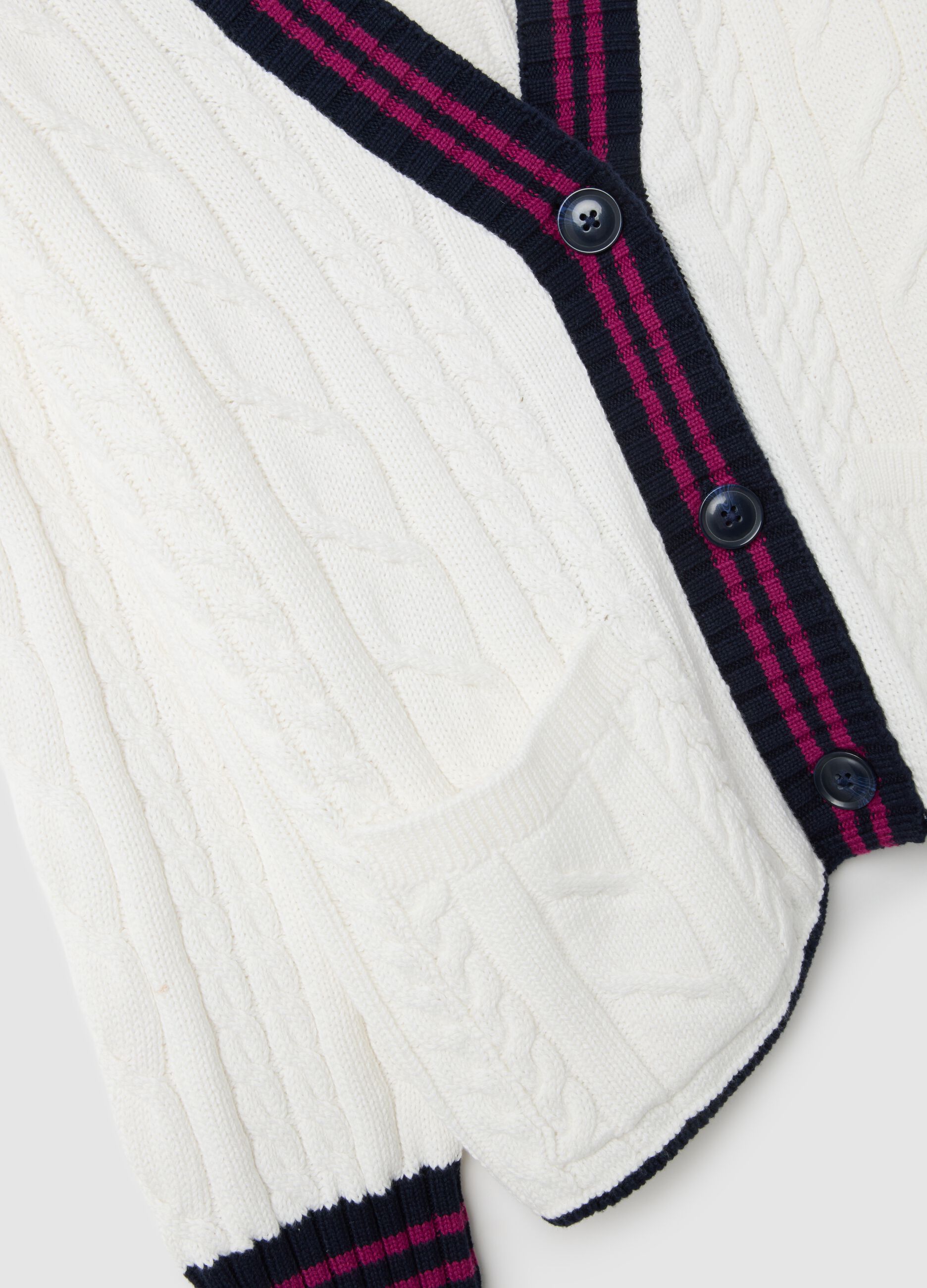 Multicolor pure cotton cardigan regular fit