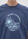 Men's 100% cotton blue boxy fit T-shirt with Surf Beach Bar print_3