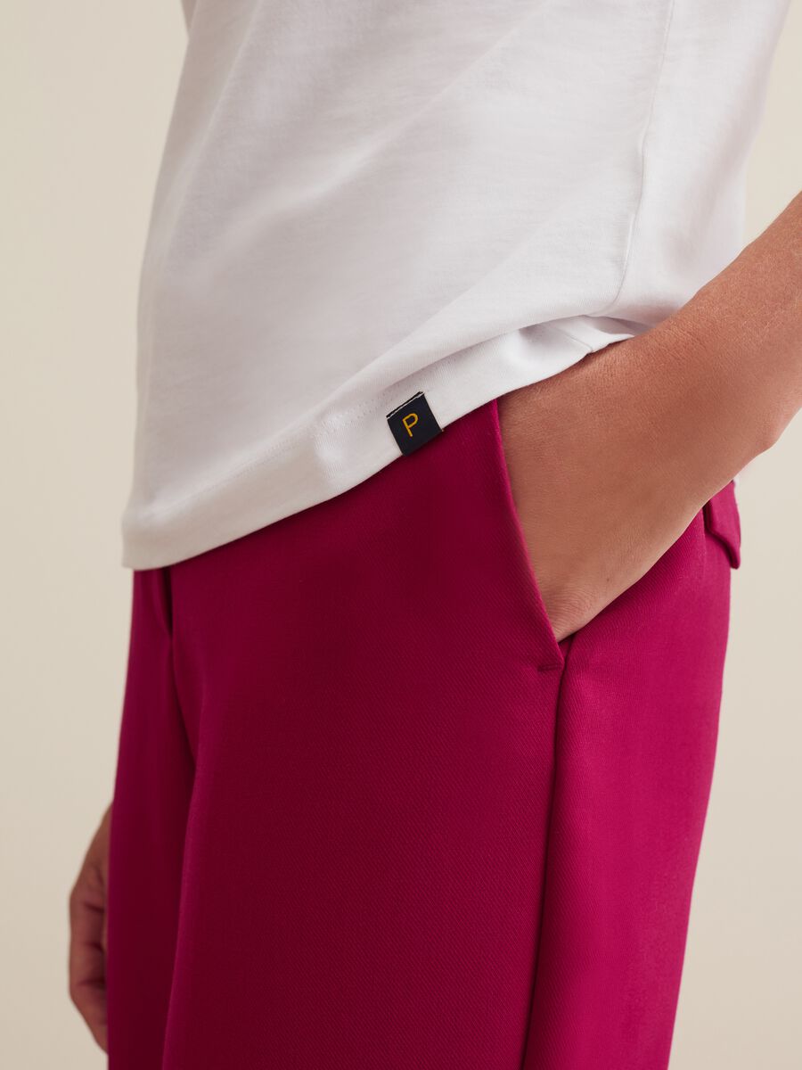 T-shirt in cotone con scollo rotondo_3