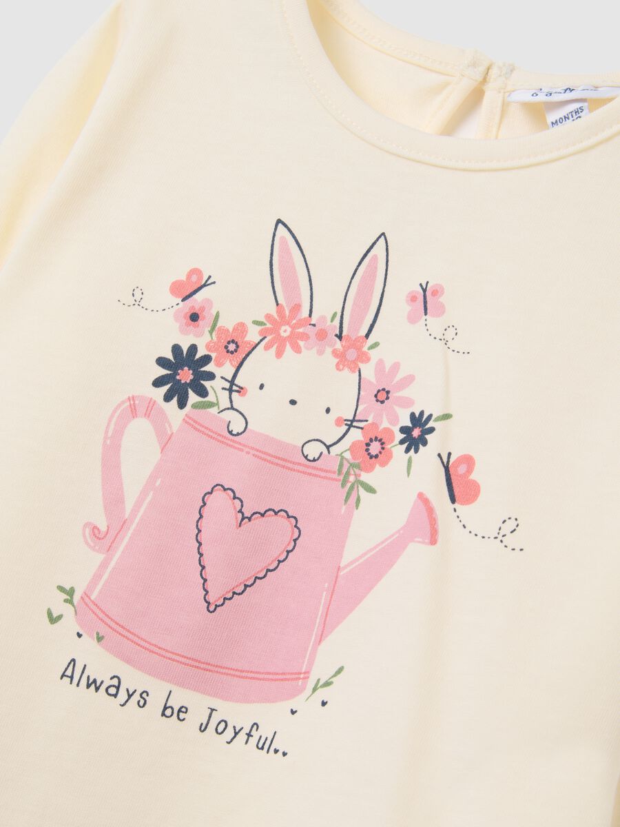 Girls' beige pure cotton regular fit top_2