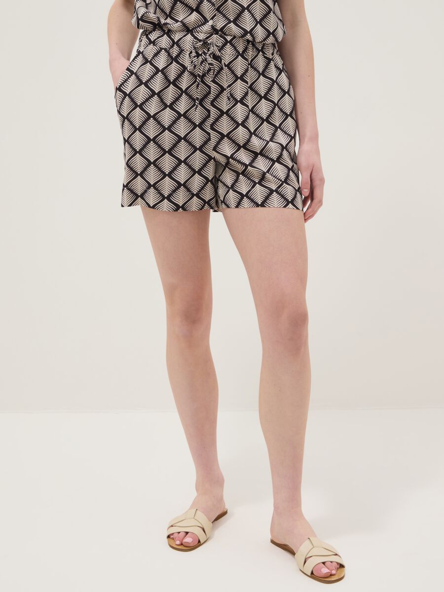 Shorts multicolor in pura viscosa_1