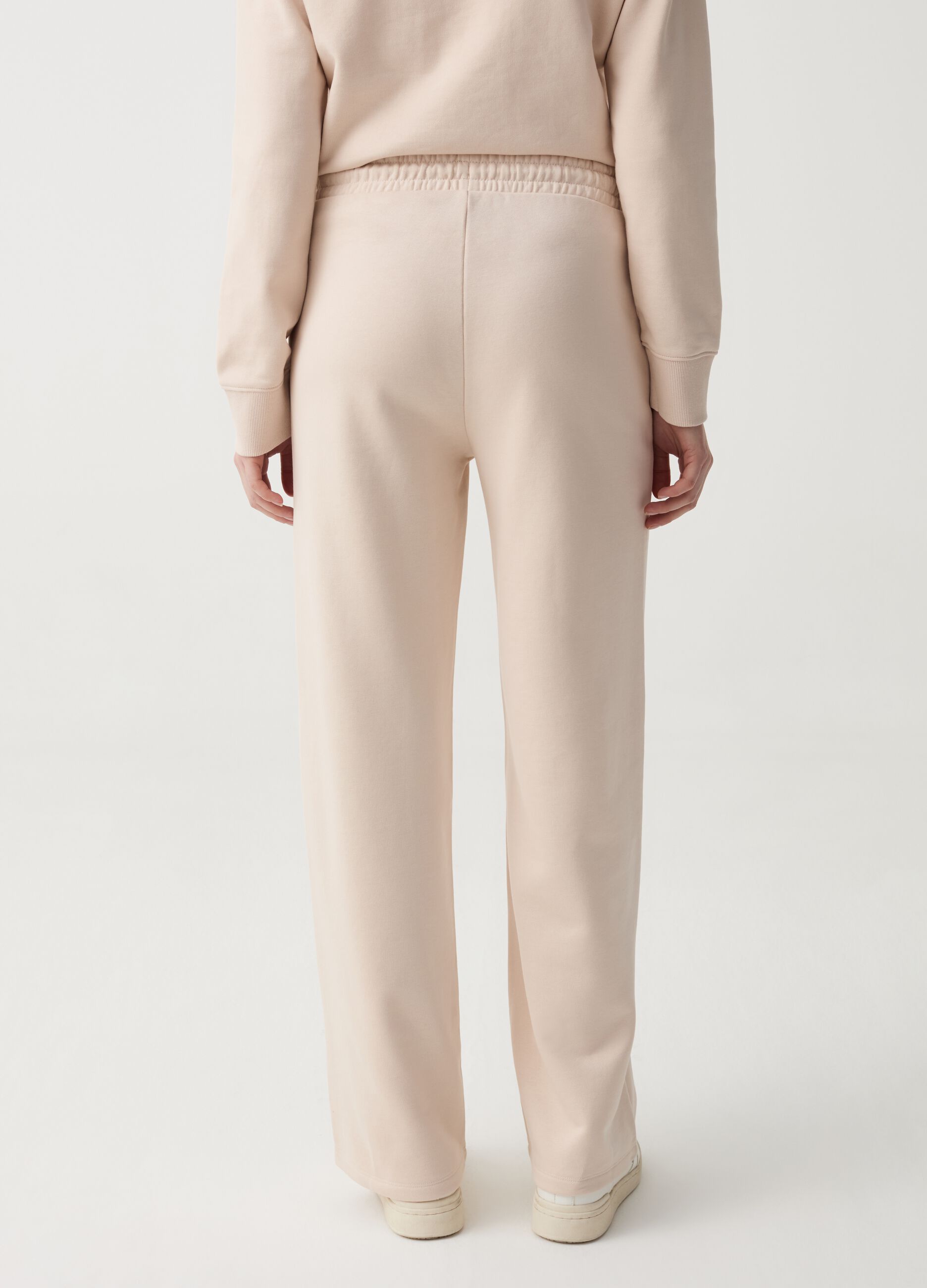 Joggers Essential straight fit in felpa con coulisse