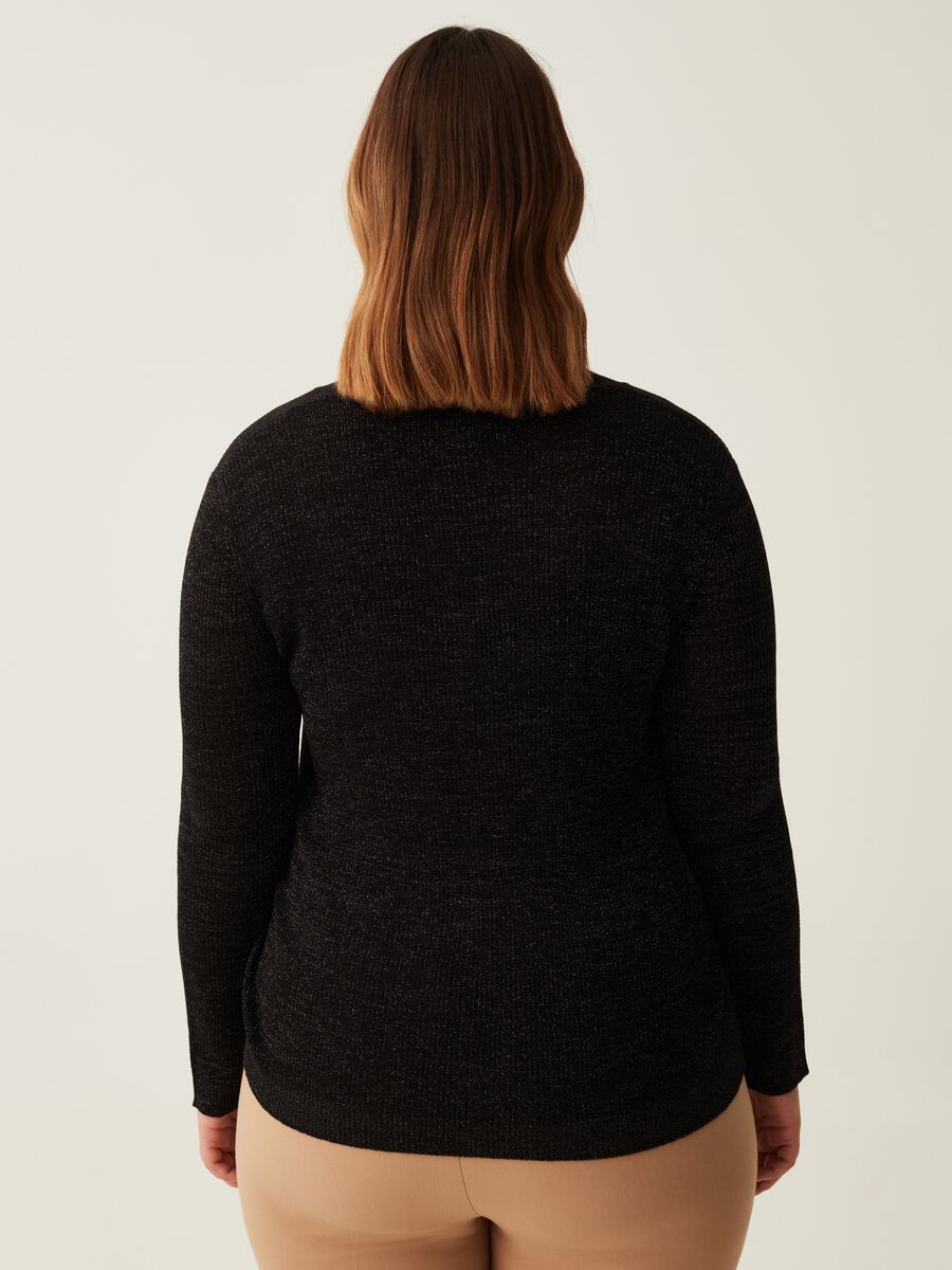 Maglia in lurex con spacco Curvy_2
