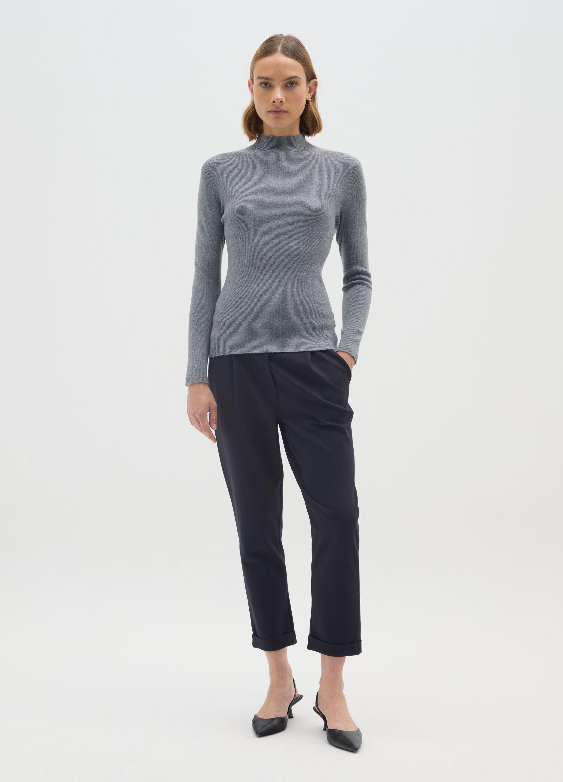 Regular fit blue trousers