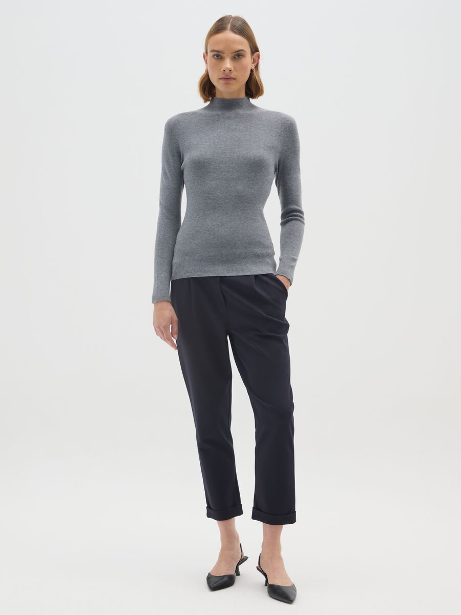 Regular fit blue trousers_0