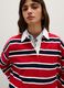 Multicolour pure cotton striped polo shirt in regular fit_0