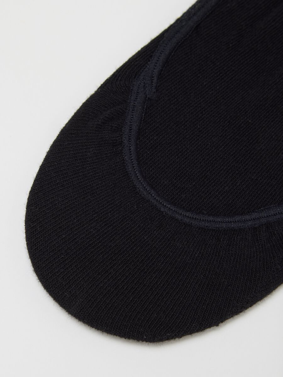 Set of three pairs of black stretch cotton socks_2