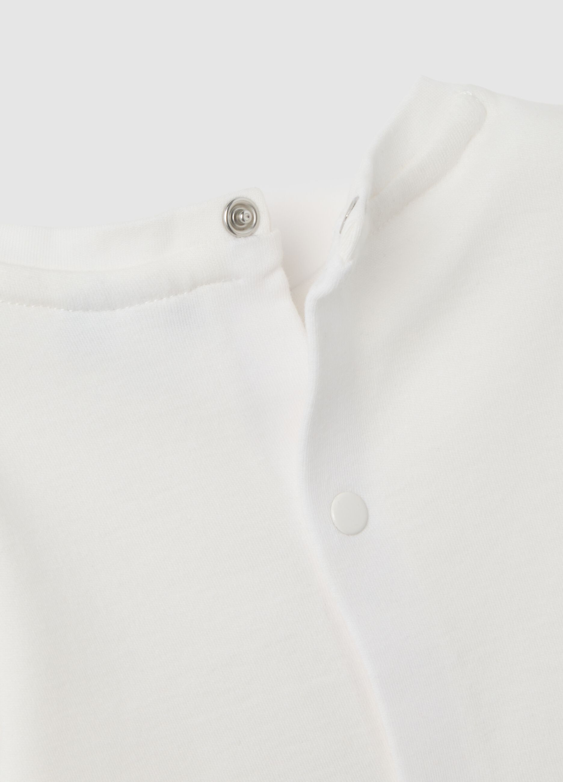 White newborn cotton T-shirt regular fit