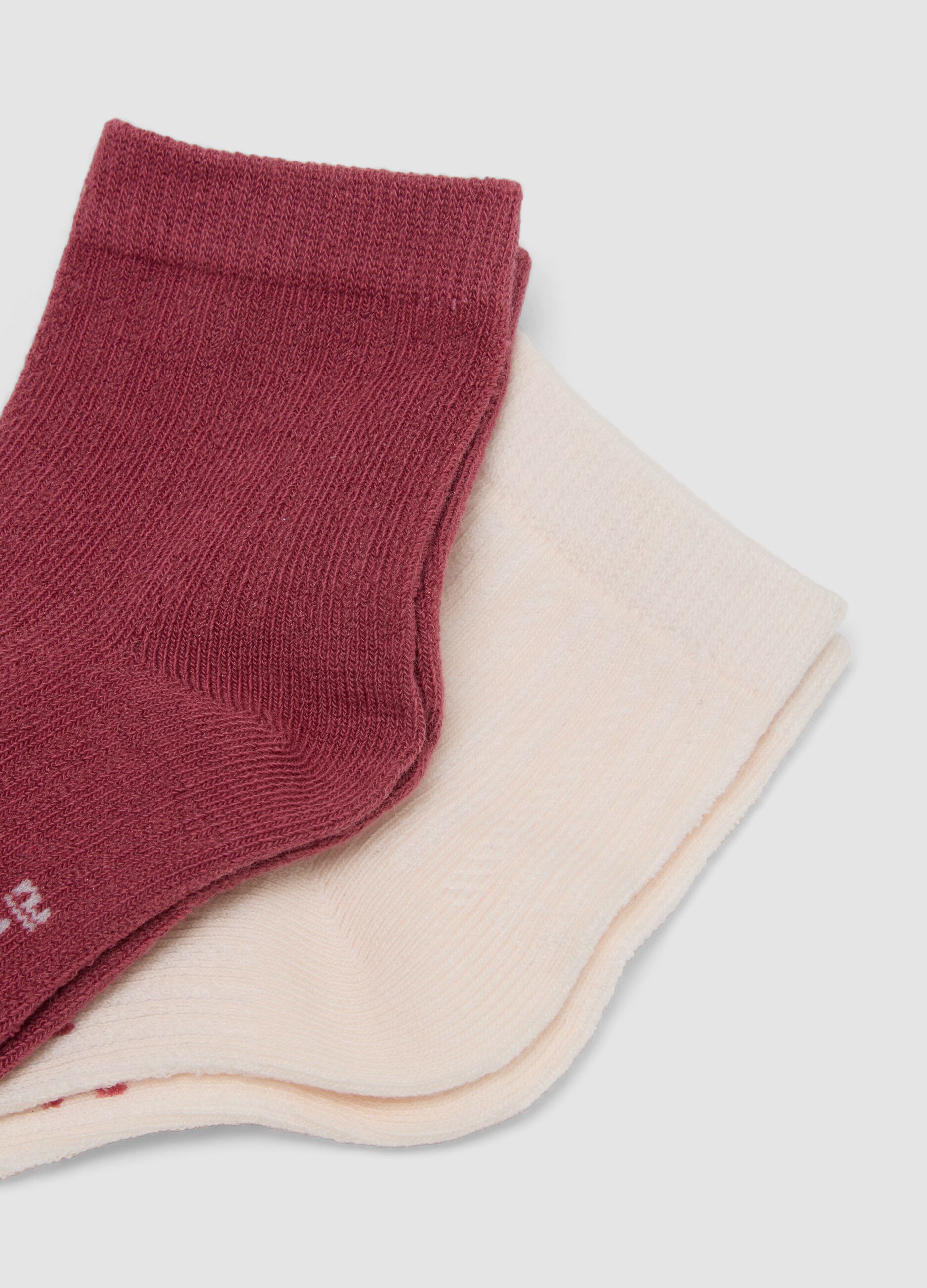 5-pack of multicolour short socks in organic stretch cotton
