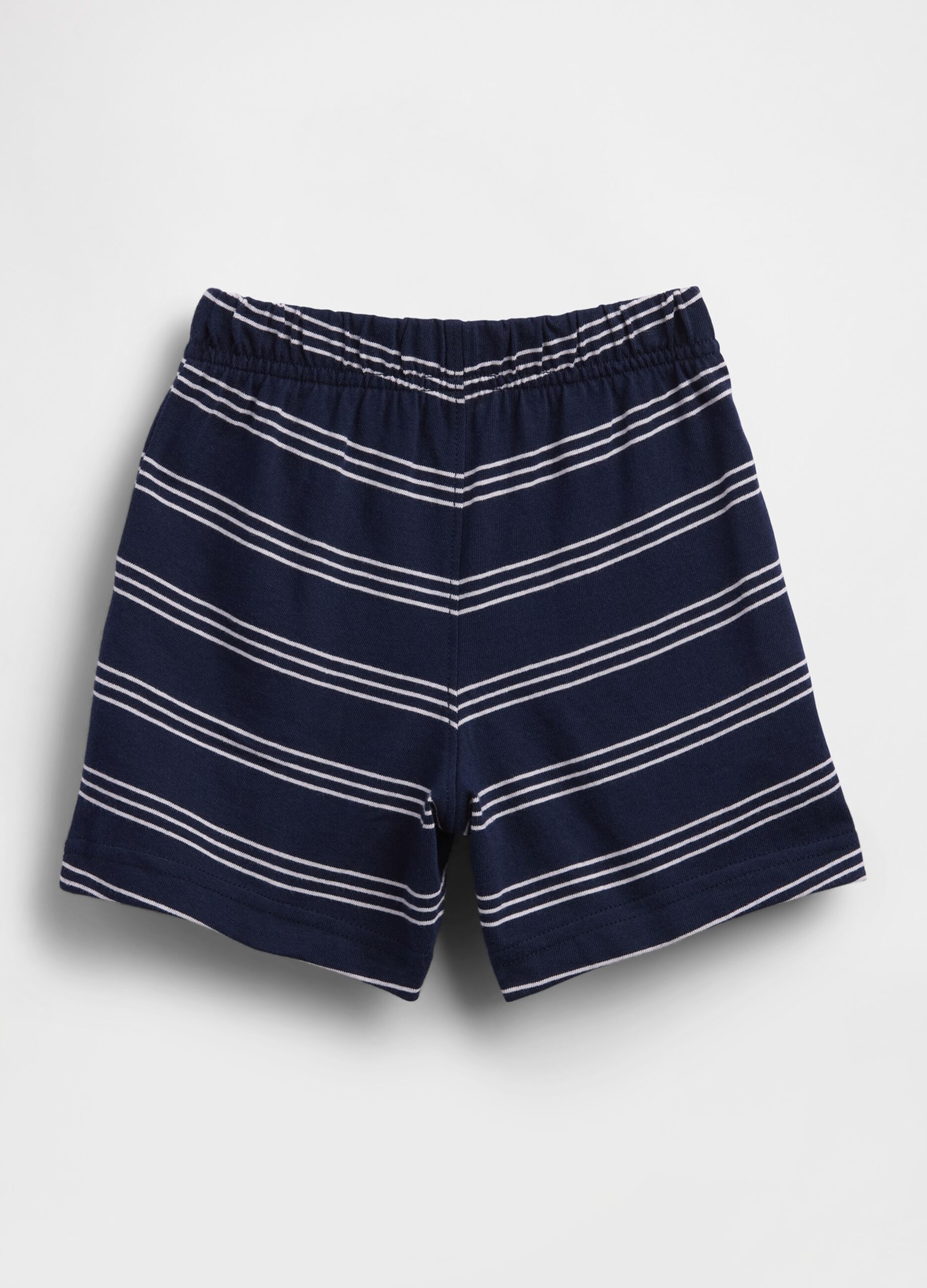 Striped pure cotton shorts