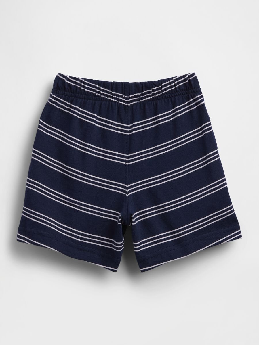 Striped pure cotton shorts_1