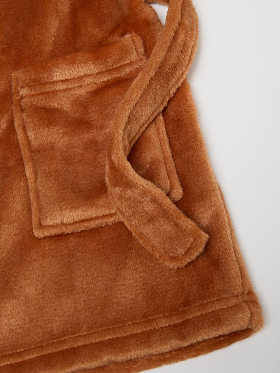 Brown Baby Bathrobe with Hood_2