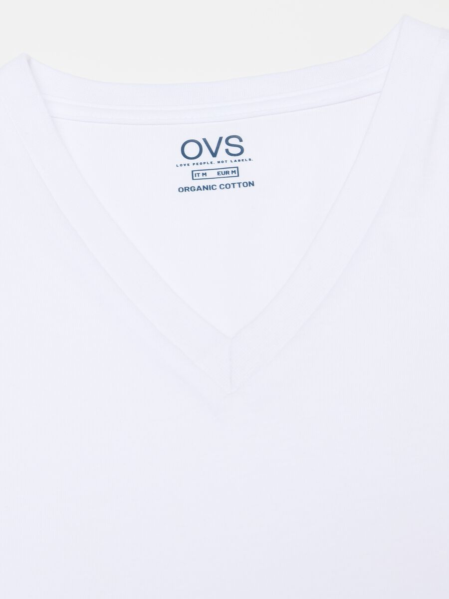 Organic cotton undershirt with V neck_5