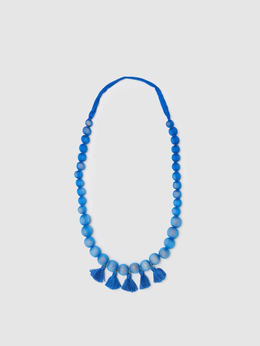 Necklace with beads and tassels_0