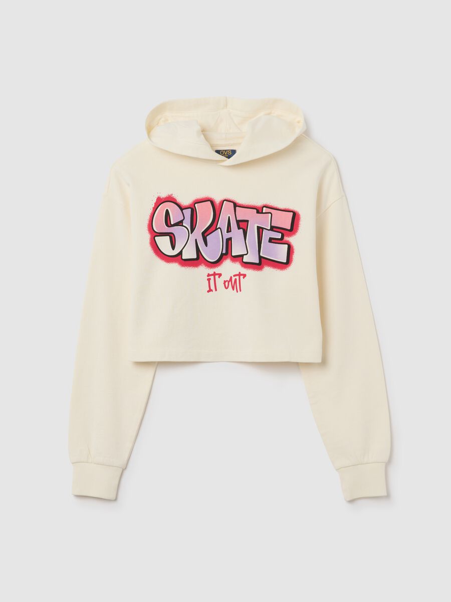 Cropped hoodie with print_3