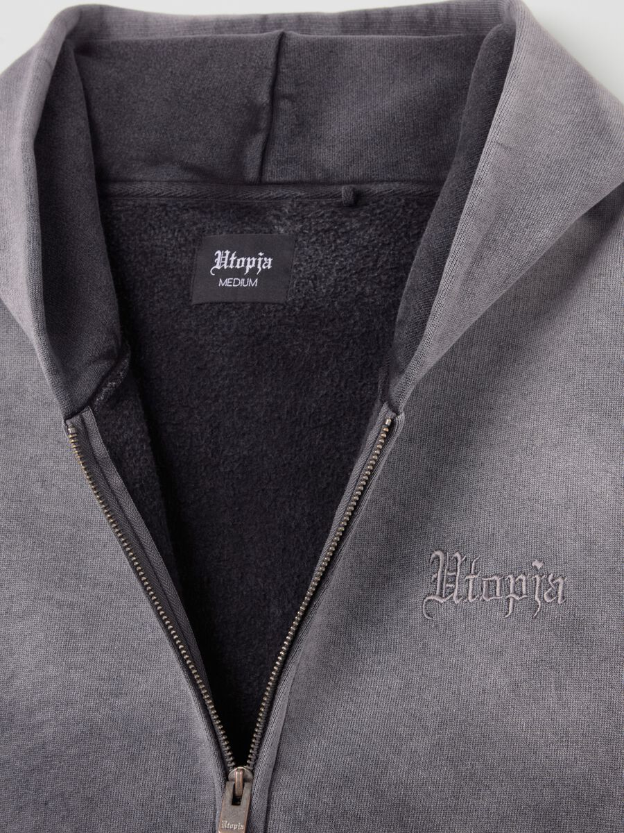 Sunfaded Zip Hoodie Vintage Grey_7