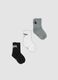 3-pack of multicolour short socks in organic stretch cotton for boys_0