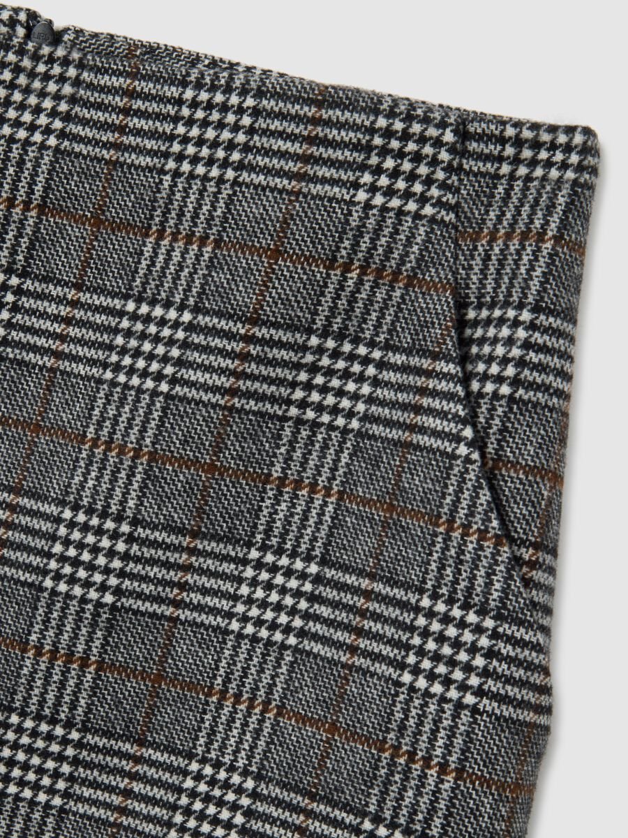 Gonna mini a quadri multicolor regular fit_5