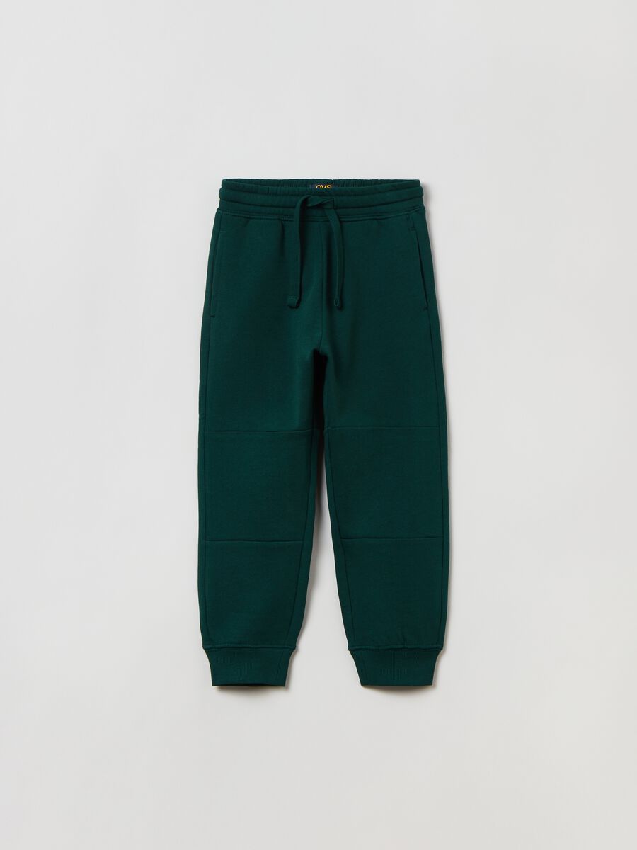 Joggers in felpa con coulisse_0