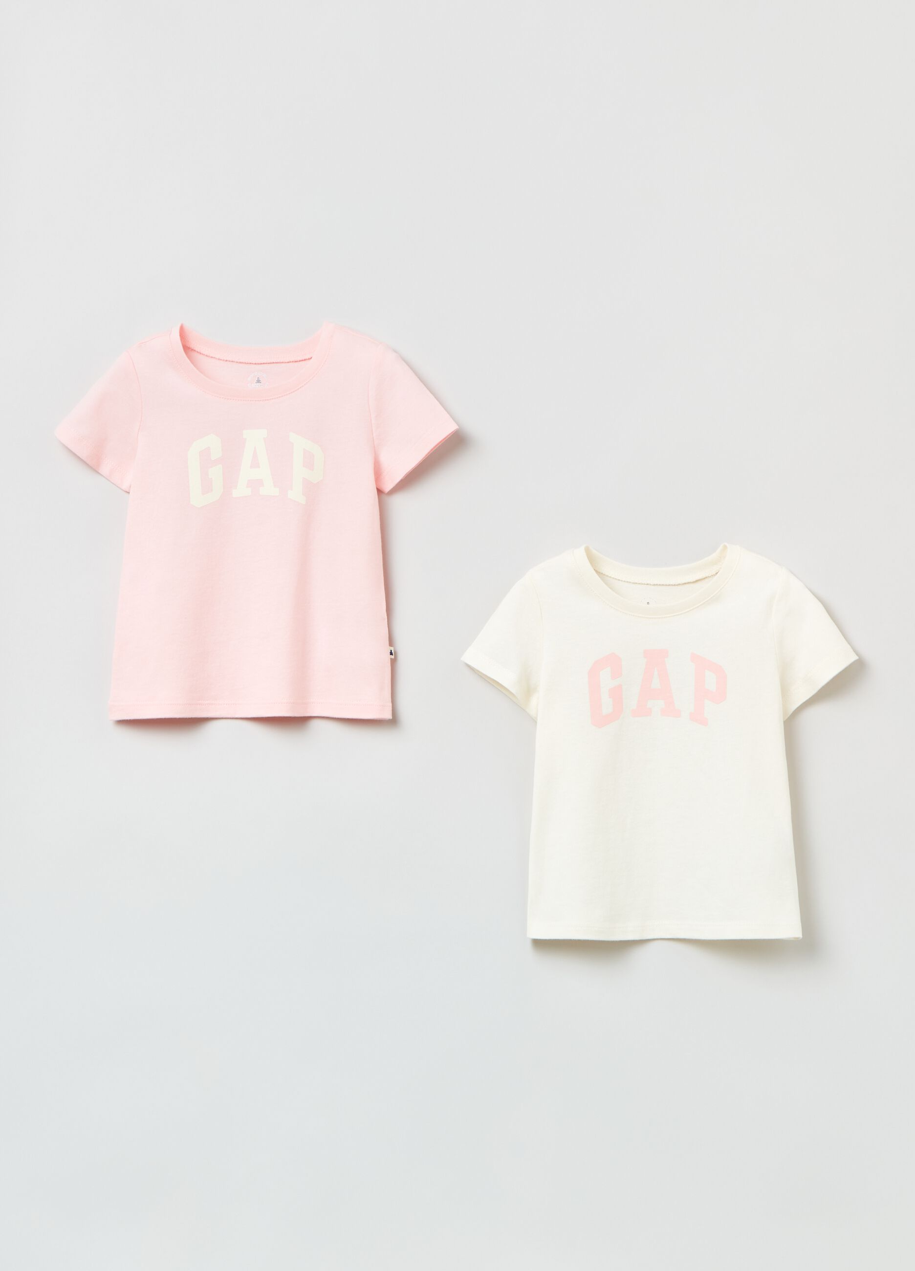 Two-pack T-shirts in cotton with logo print