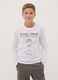 White pure organic cotton crew-neck T-shirt with skull print for boys_1