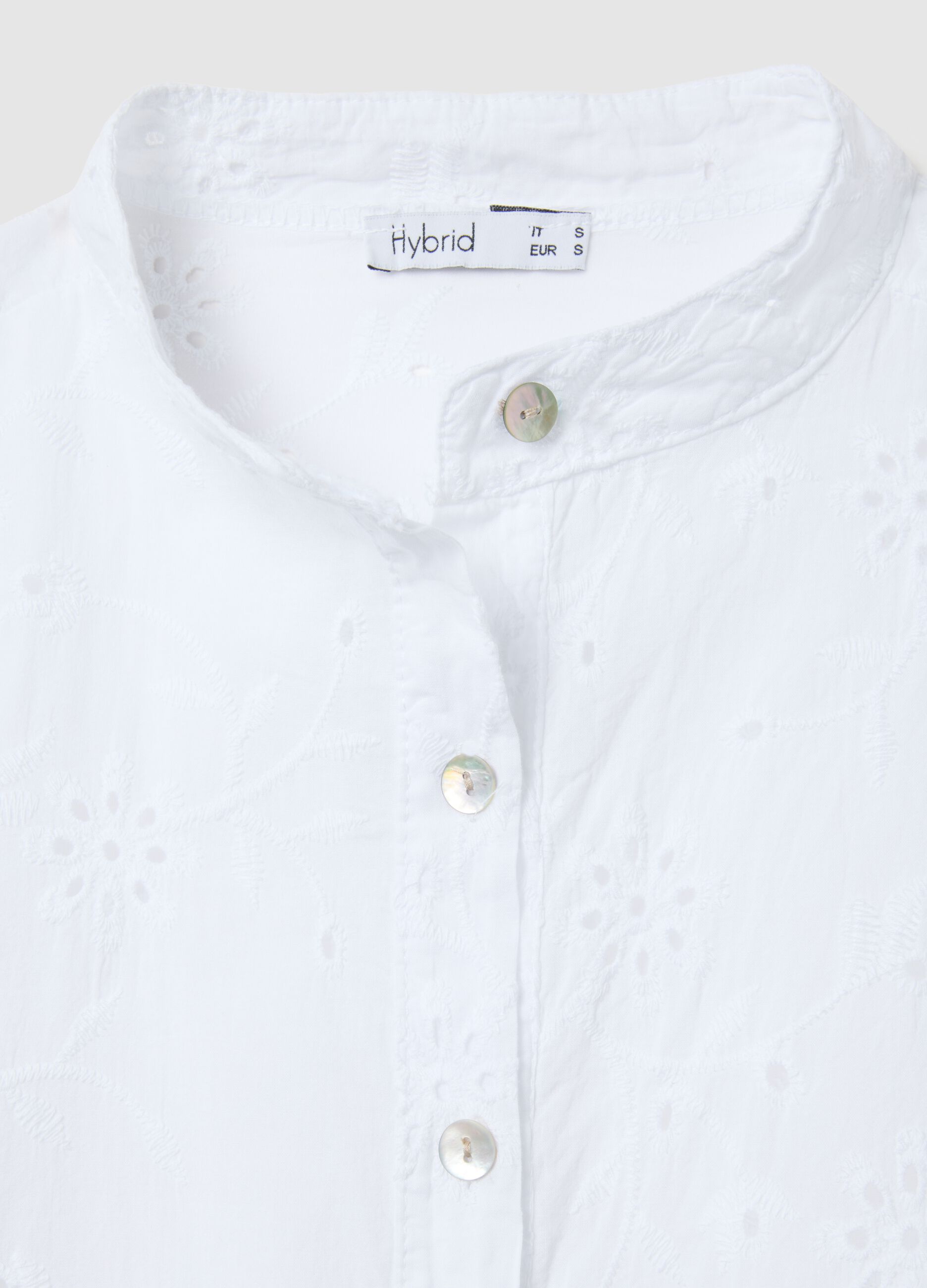 Women's White Pure Cotton Regular Fit Shirt