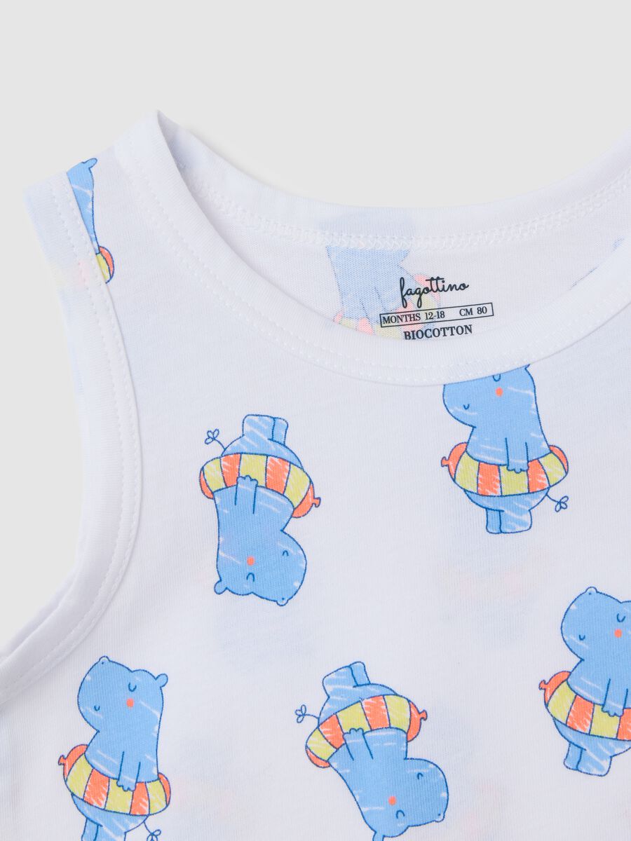 Multicolour Regular Fit Summer Set for Kids in Pure Cotton with Pattern_1
