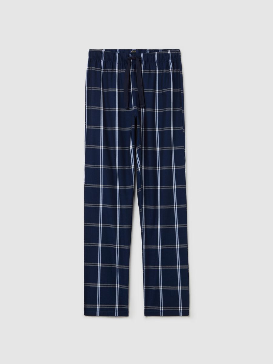 Pyjama trousers in check cotton_4